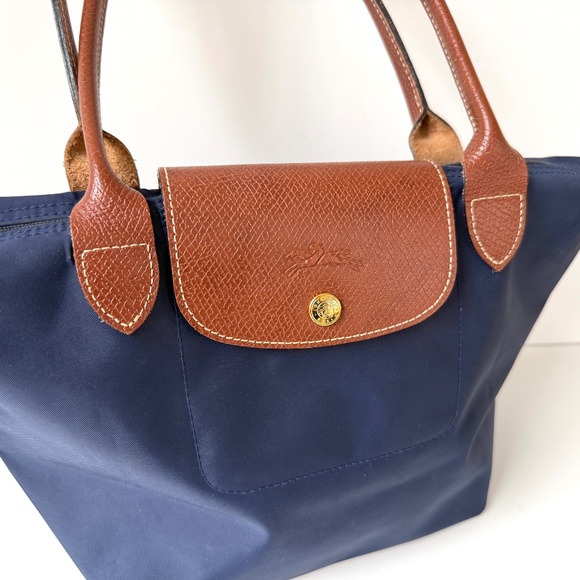 Longchamp Le Pliage® Navy Blue Medium Size Tote Bag - Picture 2 of 6
